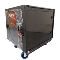 Rack d'amplificateur 9U, caisson métallique robuste avec roulettes verrouillables, antichoc, pour équipement audio, tournée scénique