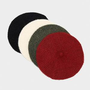 Nouveau Béret Coréen pour Femme, Style Rétro, Tricoté, pour l'Hiver, Modèle Peintre, Couleur Citrouille - Product Image 2