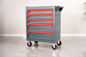 Coffre à outils en acier renforcé à haute capacité de charge, armoire de rangement mobile avec système de verrouillage complet et panneaux épais pour atelier industriel - Product Image 3