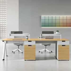Modular Office Cubicle Frame Furniture Work Station Partition Desk Office Staff <b>Workstation</b> Pc for 3 4 6 8 10 Persons Table Set - Product Image 3