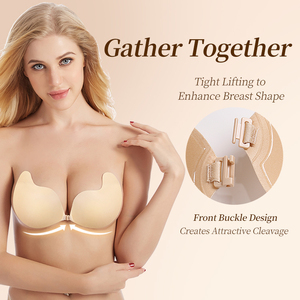 Sujetador Adhesivo Invisible de Silicona Reutilizable e Impermeable de Tercera Generación, sin Tirantes, con Efecto Push-Up para <span class=keywords><strong>Mujer</strong></span> - Product Image 4