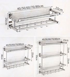 Hot Sale Stainless Steel Rotatable Towel Rack Wall Mounted Multi-layer Storage Organizer Modern Design 50-60cm Apartment Fashion - Product Image 6