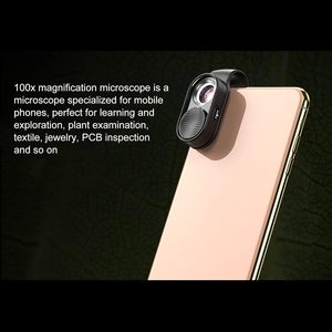 Lumière LED universelle pour appareil photo de téléphone, micro-lentilles de poche, clip optique, objectif de microscope mobile à grossissement 100X - Product Image 4
