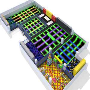 Parc de trampoline sportif commercial parc d'aventure intérieur zone de jeu pour enfants avec parcours Ninja Warrior - Product Image 3