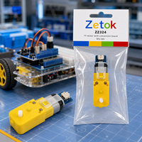 Motor DC Zetok TT Grosir 3V-6V dengan Gear Reduction dan Papan Konverter 18x27mm TTM01 untuk Kit Mobil Pintar Robot