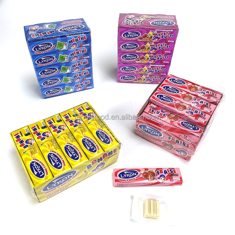 Жевательная резинка с индивидуальным логотипом Халяль смешанный фруктовый вкус свежий пузырь