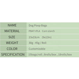 Bán buôn sinh thái thân thiện sắn Thùng rác bột bắp phân hủy sinh học compostable mèo <span class=keywords><strong>Pop</strong></span> Pet Poo chất thải xử lý túi Dog poop Túi - Product Image 4