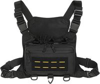 Sac de poitrine tactique EDC, sac de poitrine utilitaire, pochette Molle avec compartiment CCW, sangle réglable, pochette administrative