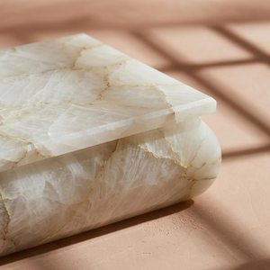 Handcrafted Marble Jewelry <b>Box</b> Smooth Stone Finish Modern ANURAG HANDICRAFT Decorative Storage Organizer for Jewelry <b>Keepsakes</b> - Product Image 2