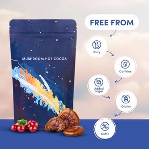 Pilz-Heißkakao mit Melatonin als Schlafunterstützung, Bio & entkoffeiniertes Keto-Kakaopulver mit Reishi, fördert den Schlaf, 20 Portionen - Product Image 5