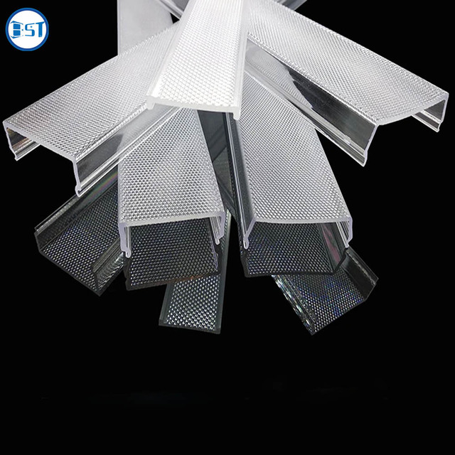 Transparent Acrylic PMMA Extrusion Pc Diffuser Plastic Lampshade Material Led Light Cover Embossed Lampshade
