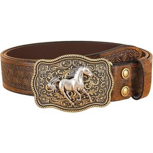 Ceinture Western pour femme FOXA avec boucle en alliage, en similicuir, motif floral, accessoire de tenue de cowgirl - Product Image 1