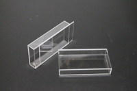 Boîte acrylique personnalisée de petite taille, mallette de rangement transparente en lucite, boîte en plastique de haute qualité avec couvercle coulissant