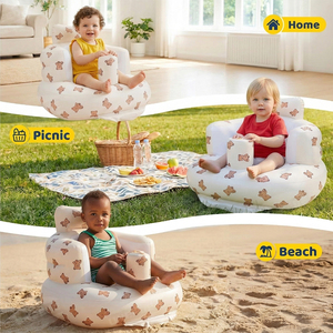 Asiento Inflable Ligero para Bebés con Bomba de Aire Integrada, Silla para Sentarse para Bebés de <span class=keywords><strong>3</strong></span> Meses en Adelante, para Casa, Camping, Playa y Exteriores - Product Image 4