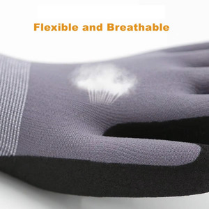 Guantes DE TRABAJO recubiertos de NBR de nitrilo de microespuma de 15g de nailon y LICRA, guantes de montaje de coche automotriz de precisión de microespuma - Product Image 3