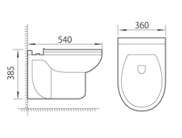 WC monobloc en céramique de style occidental à chasse directe, prix abordable, articles sanitaires pour salle de bain
