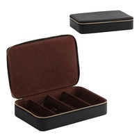 Étui à lunettes de soleil de luxe en similicuir PU avec fermeture éclair, boîte de rangement pour lunettes, organisateur d'accessoires pour lunettes, logo personnalisé