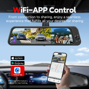Carlover Cámara para Coche 4K de 3 Canales con IA, Pantalla de 9.66 Pulgadas, GPS, WIFI, ADAS, Grabación en Bucle, Delantera/Trasera, Resistente al Agua, Grabador de Video, 1 Año - Product Image 5