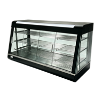 Vitrine chauffante électrique commerciale à 3 niveaux pour snacks, hauteur réglable, prix usine