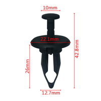 03139 Fixations en plastique pour carrosserie automobile, clips de retenue à pousser, rivets en plastique pour pare-chocs de voiture GM