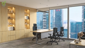 <span class=keywords><strong>Bureau</strong></span> <span class=keywords><strong>debout</strong></span> à double moteur électrique IULTRA avec éclairage RVB et crochet pour casque d'écoute, texture, pour les joueurs - Product Image 3