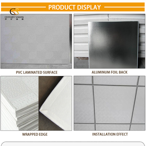 PVC tráng thạch cao gạch nhiều lớp PVC thạch cao trần trang trí trần Pop Thiết kế tấm trần thạch cao - Product Image 5