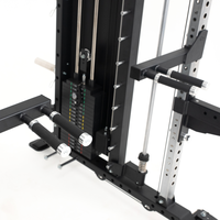 Machine de musculation multifonctionnelle pour la maison : Smith Machine, Power Cage avec Lat Pulldown et Low Row, et Rack à Squats