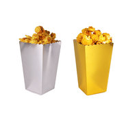 Boîtes à popcorn brillantes jetables en gros et boîtes d'emballage alimentaire pour nuggets de poulet et frites pour les cinémas et les parcs d'attractions