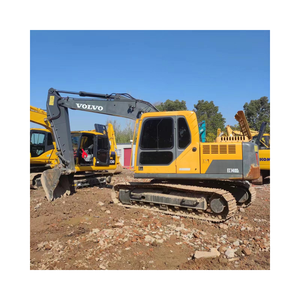 Excavadora de cadenas Volvo EC140 usada, 14 toneladas, cucharón de 0.6m³, marca sueca original, excavadora de construcción mediana, pocas horas de uso, certificación CE - Product Image 1