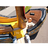 Tobogán Inflable con Forma de Barco Pirata, Castillo Hinchable Gigante, Combinación de Juegos para Niños, Alquiler para Fiestas, Festivales, Personalización OEM