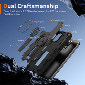 Thiết Kế Mới Quay Con Quay Con Quay Từ Khung Di Động Điện Thoại Di Động Trường Hợp Đối Với iPhone 17 16 15 14 Chống Sốc Di Động Cover Quay Lại Đối Với Samsung - Product Image 5