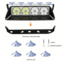 Feu de signalisation stroboscopique à ventouse SMD LED S24, lampe de danger anti-éblouissement pour pare-brise avant des véhicules