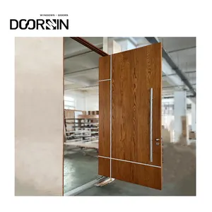 Minimalist Style Lightweight Home Use Pivot Doors Modern Entry Large Solid Wood Door