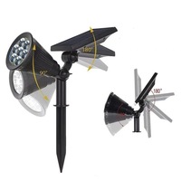 Imperméable à l'eau Multi Couleur RVB Led Solaire Voie Paysage Spot Lumière Jardin Extérieur