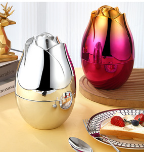 Ensemble de 6 couverts en acier inoxydable 304, design petite bouteille, vaisselle jetable effet miroir pour fêtes, boîte cadeau moderne incluse - Product Image 2
