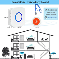 Portable sans fil étanche longue batterie système d'appel pour personnes âgées téléavertisseurs bouton maison de soins infirmiers soignant téléavertisseur avec télécommande