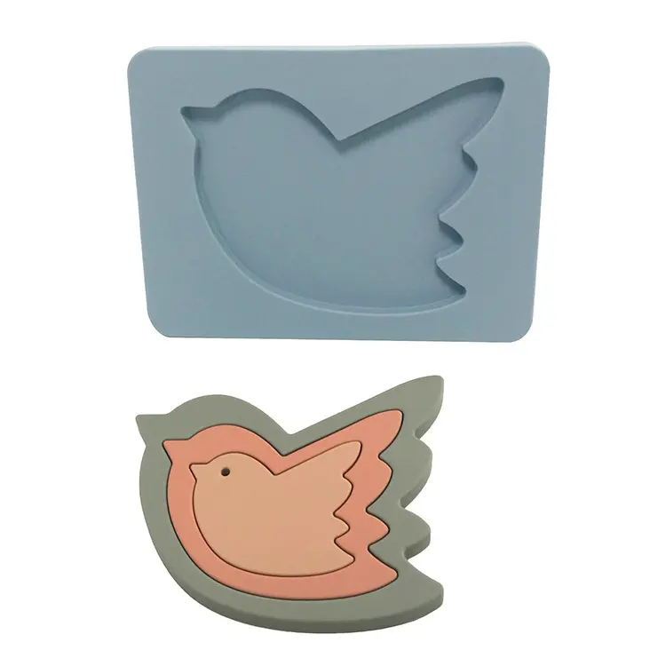 Silicone Puzzle Toys High Quality Bird Shape Puzzle Toys Non Toxic Bap Free Baby silicone toys