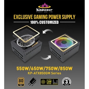 KINPOWER Atx12V <span class=keywords><strong>750</strong></span> Watt Psu 80 + <span class=keywords><strong>Alimentation</strong></span> modulaire complète certifiée or - Product Image 2