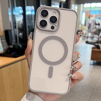 Housse de téléphone personnalisé tendance Macaron couleur bord antichoc anti-chute avec charge magnétique pour iPhone 12 13 14 15 16 Pro Max Plus