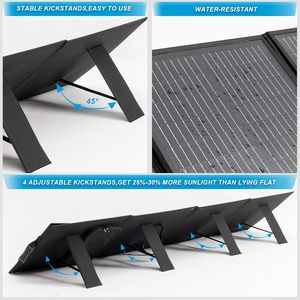 Panneau solaire pliable 100W, kit de chargeur solaire portable haute efficacité 18V, étanche IP67, câble MC4 inclus pour station d'alimentation - Product Image 5