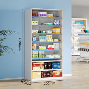 Étagère à <span class=keywords><strong>pharmacie</strong></span> en acier 2 étagères fixes et unité à 6 niveaux <span class=keywords><strong>avec</strong></span> 12 plateaux coulissants Clinique hospitalière Infirmerie <span class=keywords><strong>Pharmacie</strong></span> <span class=keywords><strong>Armoire</strong></span> à <span class=keywords><strong>pharmacie</strong></span> - Product Image 4