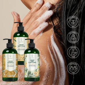 Set de Lujo Qquaker Herbal <span class=keywords><strong>para</strong></span> el Cuidado del Cabello Orgánico Sin Sulfatos con Aminoácidos y Queratina Champú Refrescante de Romero, Limón y Jengibre - Product Image 6