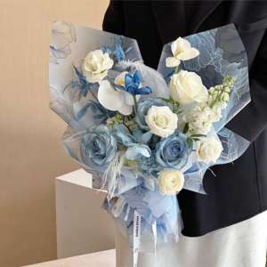 Nouveau <span class=keywords><strong>NOSA</strong></span> papier fleur impulsion saint valentin bouquet de fleurs étanche à la main bricolage papier d'emballage fleuriste emballage - Product Image 4