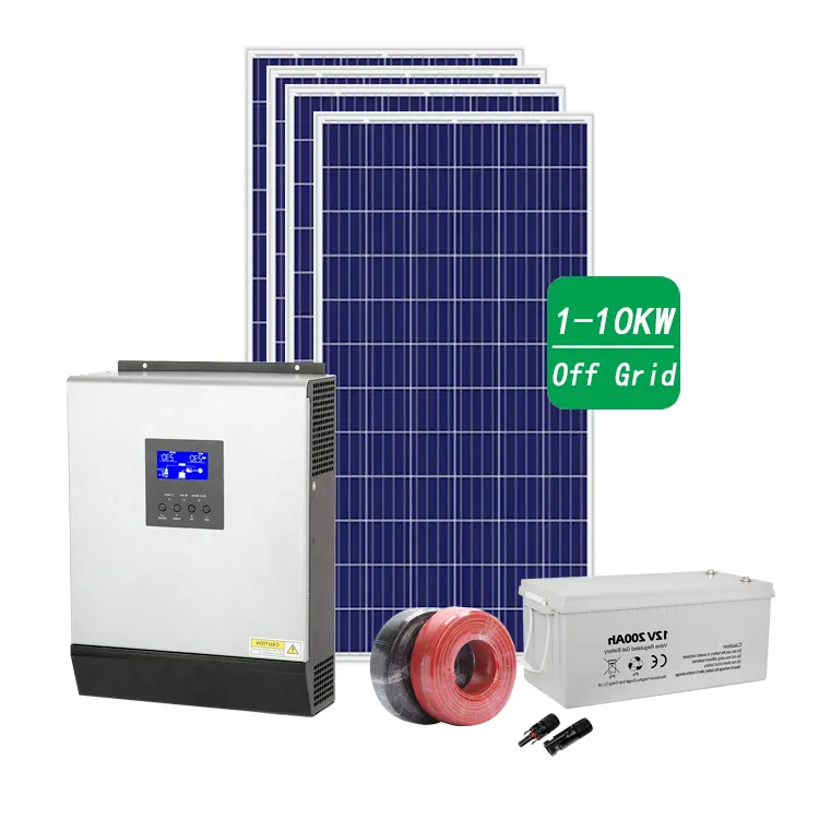 Manufacturer 7kw 15kw hybrid off the grid house inverter house complete solar systems