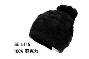Venta al por mayor de invierno al aire libre 100% acrílico suave gorro tejido frío gorros gruesos y cálidos - Product Image 2