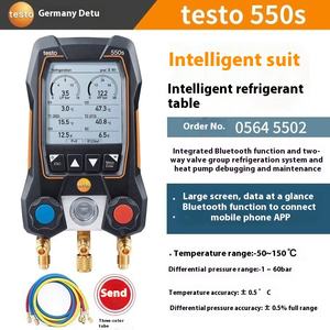 Testo 550sデジタル圧力ゲージ100mmボトム電子冷媒充電真空ゲージガスTesto 549に対応 - Product Image 4