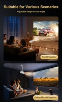 Proyector de Cine en Casa con Enfoque Eléctrico OEM de Fábrica, Android 13 Mini HD 720P Video 4K, Proyector LCD para Exteriores