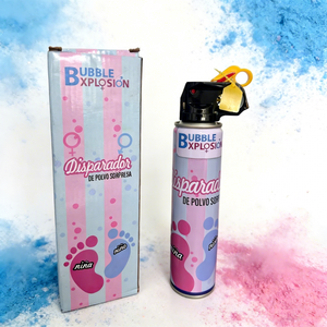Canon à poudre colorée 350 ml pour révélation du sexe – Poudre rose et bleue pour fête prénatale surprise garçon ou fille - Product Image 1