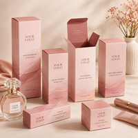 Boîte d'emballage de produits de beauté de luxe avec logo personnalisé, boîte en papier recyclable pour lotion, huile essentielle, emballage de sérum pour soins de la peau