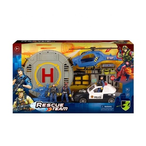 Ensemble de jeu de scène de sauvetage EPT, <span class=keywords><strong>force</strong></span> de l'ordre, ensemble de soldats hélicoptères de police pour enfants avec musique - Product Image 1